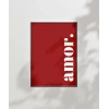 Çerçevesiz Poster Amor Yazılı Minimal