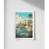 Çerçevesiz Poster Malta Sahil Manzarası ve Akdeniz Huzuru