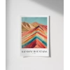 Çerçevesiz Poster Rainbow Mountains Peru