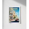 Akdeniz Cezayir Sokak Manzarası Poster