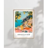 Amalfi Sahili Sanatsal Duvar Poster