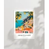 Amalfi Sahili Sanatsal Duvar Poster
