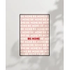 Be Mine Tipografik Aşk Poster