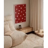 Beyaz Kalpler Desenli Poster