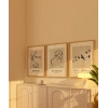 Bohème ve Simplicity Dekoratif 3lü Poster