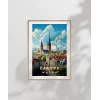 Cardiff Manzarası Galler Sanatsal Poster