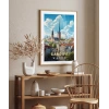 Cardiff Manzarası Galler Sanatsal Poster