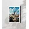 Cardiff Manzarası Galler Sanatsal Poster
