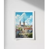 Cardiff Manzarası Galler Sanatsal Poster