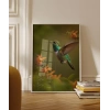 Çiçekler Arasında Sinek Kuşu Poster