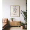 Çizgi Büst Portre Sanat Poster