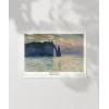 Claude Monet Uçurum, Erretat, Gün Batımı Poster