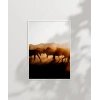 Çöl Gün Batımında Develer Poster