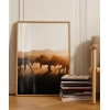 Çöl Gün Batımında Develer Poster