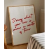 Doing What You Love El Yazısı Motivasyon Poster
