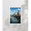 Dresden Almanya Ufuk Çizgisi Poster