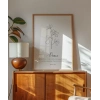 El Çizimi Bitki Motifli Dekoratif Poster