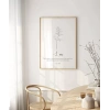 El Çizimi Çiçek Motifli Poster