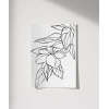 El Çizimi Çiçek ve Yaprak Motifli Minimalist Poster