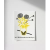 El Çizimi Vazo ve Çiçek Motifli Grafik Poster