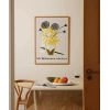 El Çizimi Vazo ve Çiçek Motifli Grafik Poster