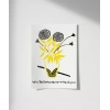 El Çizimi Vazo ve Çiçek Motifli Grafik Poster