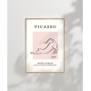 Pembe Arka Planlı Picasso Çizim Poster