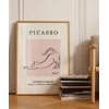 Pembe Arka Planlı Picasso Çizim Poster