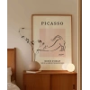 Pembe Arka Planlı Picasso Çizim Poster