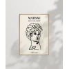 Erkek Büstü Çizgi Sanat Poster