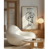 Erkek Büstü Çizgi Sanat Poster