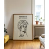 Erkek Büstü Çizgi Sanat Poster