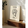 Erkek Büstü Çizgi Sanat Poster