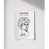Erkek Büstü Çizgi Sanat Poster