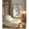 Erkek Büstü Çizgi Sanat Poster