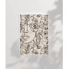 Floral Line Art Yüz İllüstrasyonu Poster