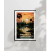 Gölet Kenarında Gün Batımı Poster