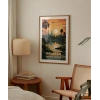 Gölet Kenarında Gün Batımı Poster