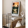 Gölet Kenarında Gün Batımı Poster