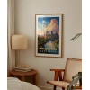 Gün Batımında Melbourne Şehir Poster