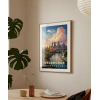 Gün Batımında Melbourne Şehir Poster