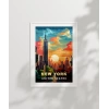 Gün Batımında New York Poster