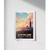 Gün Batımında Şehir Silüeti Poster