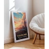 Gün Batımında Şehir Silüeti Poster