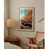 Havana Sokaklarında Klasik Bir Araba Poster