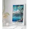 Hiroaki Takahashi Yamanaka Gölünden Fuji Dağı Poster
