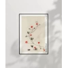 Hokusai Asma Üzerinde Küçük Kırmızı Çiçekler Poster