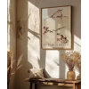 Hokusai Dallara Tünemiş Üç Kuş Poster