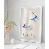 Hokusai Fuji Dağı Önünde Teknede Bir Kişi Poster