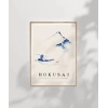 Hokusai Fuji Dağı Önünde Teknede Bir Kişi Poster